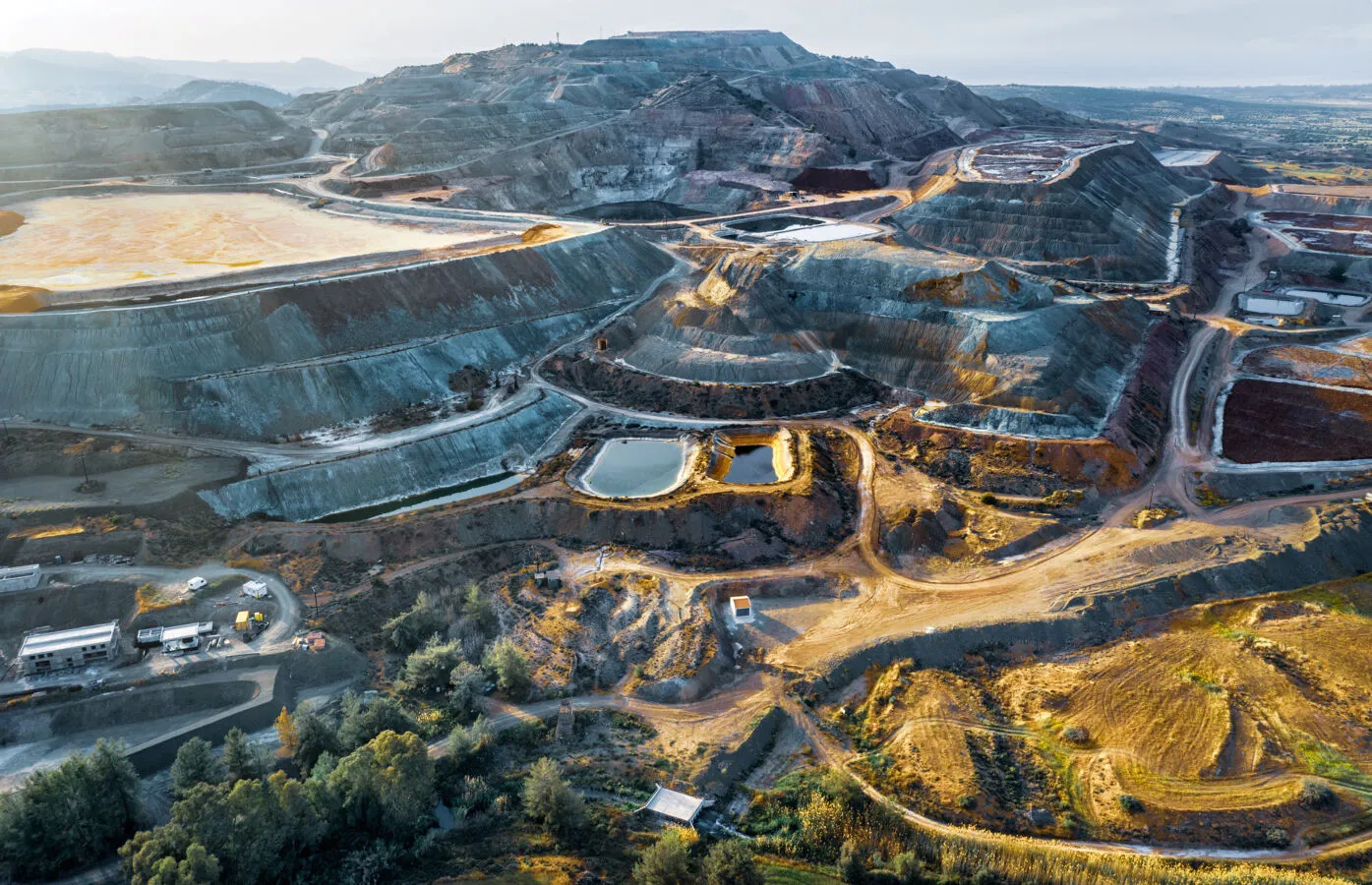 A large quarry for mining salt.